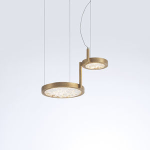 Hängelampe / modern / Bronze / Glas