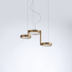 Hängelampe / modern / Bronze / Glas