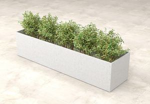 Faserbetonpflanzkübel / rechteckig / modern / für öffentliche Bereiche