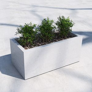 Beton-Pflanzkübel / rechteckig / modern / für öffentliche Bereiche
