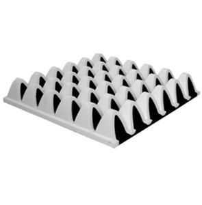 wandmontierte Schallschluckplatte / Schaumstoff / pyramidenförmig / Objektmöbel