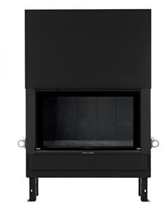 Offene Feuerstelle / Holz / 1 Sichtseite / Metall / für Kamine