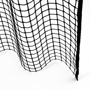 Karomuster-Gardine / Polyester / transparent / Dekor