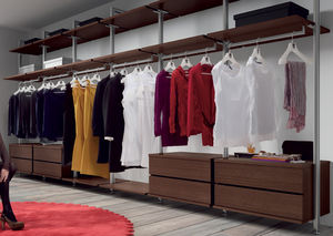 Begehbarer -Kleiderschrank / Eck / modern / Holz