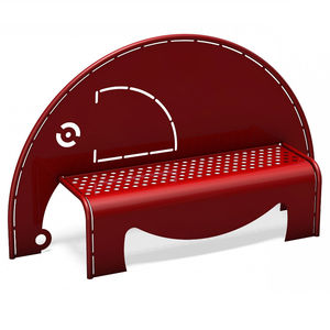 Parkbank / originelles Design / Stahl / mit Rückenlehne