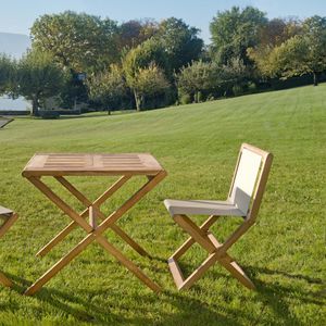 klassischer Tisch / aus Teakholz / rechteckig / für den Garten
