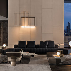 modernes Sofa / für Innenbereich / Leder / Textil