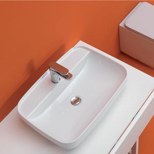 Aufsatzwaschbecken / oval / Keramik / modern