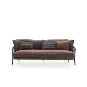 modernes Sofa / Stoff / grau