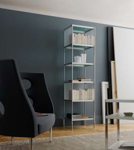 Modulregal / modern / Aluminium / Glas