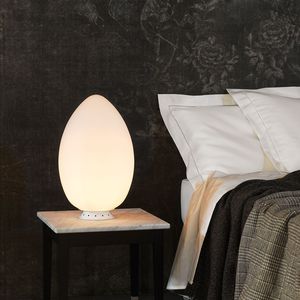 Nachttischlampe / modern / geblasenes Glas / Skulptur