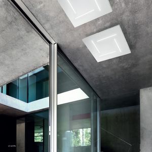moderne Deckenleuchte / quadratisch / Metall / LED