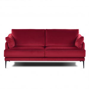 modernes Sofa / Stoff / Leder / 2 Plätze