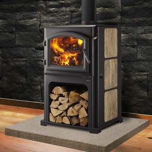 Holz-Kaminofen / modern / Metall