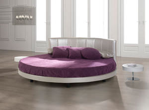 Doppel-Bett / Rund / modern / Textil