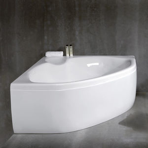 freistehende Badewanne / für Eckeinbau / Keramik