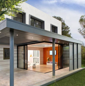 Glasveranda / Aluminium / integrierten Rollläden