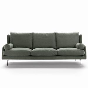 modernes Sofa / Stoff / Leder / mit abnehmbaren Bezug