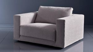 moderner Sessel / Stoff / mit abnehmbaren Bezug