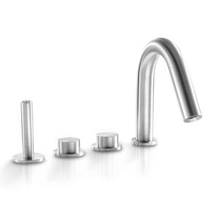 Mischbatterie für Badewanne / freistehend / Edelstahl / für Badezimmer