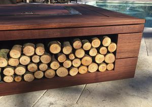 holzbefeuerter Garten-Feuerkorb / Bioethanol / Holz / mit Grill