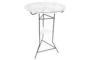 moderner Stehtisch / Glas / Stahl / Kunststoff