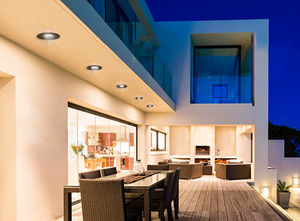 Einbaudownlight / für Außenbereich / LED / rund