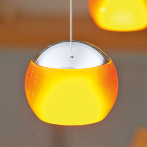 Hängelampe / modern / Metall / geblasenes Glas