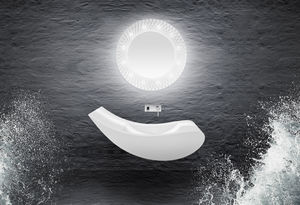 Wand-Waschbecken / ander Form / Keramik / originelles Design
