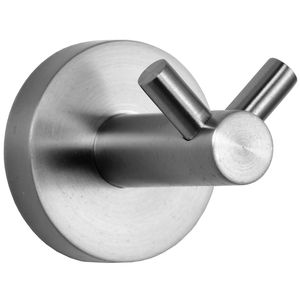 moderner Garderobenhaken / Edelstahl / doppelt / für Badezimmer