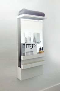 elektrischer Badheizkörper / Aluminium / Glas / Design