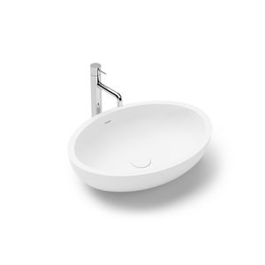 Aufsatzwaschbecken / oval / Mineralwerkstoff / aus Harz