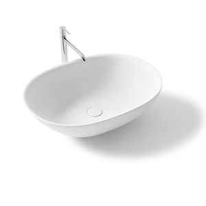 Aufsatzwaschbecken / oval / Mineralwerkstoff / aus Harz