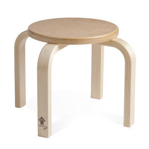 moderner Hocker / aus Birke / Stapel / für Kinder