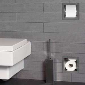 Einbau-Toilettenpapierhalter / Edelstahl / Objektmöbel