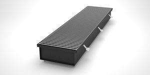 Heißwasser-Konvektor / Aluminium / Edelstahl / modern