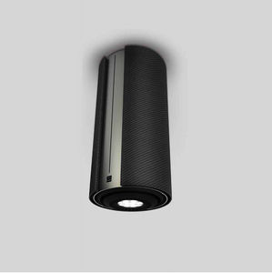 moderne Deckenleuchte / rund / anodisiertes Aluminium / Kohlefaser