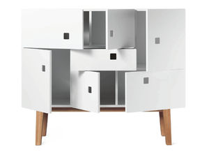 Sideboard / skandinavisches Design / lackiertes Holz / aus Eiche / weiß