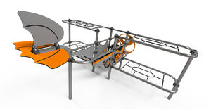 Spielplatzgerät für Spielplätze / für öffentliche Räume / Holz / Metall