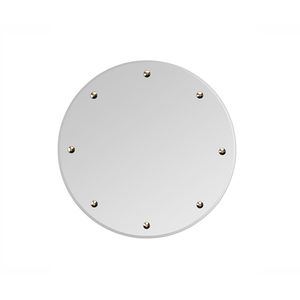 wandmontierter Spiegel / modern / rund / Messing