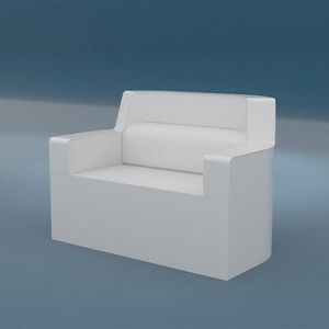 modernes Sofa / für den Garten / Leder / für Hotels