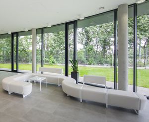 modulare Polsterbank / modern / Stoff / Leder