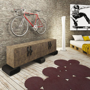 Sideboard / originelles Design / Holz / mit Regal / schwarz