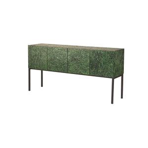 hochbeiniges Sideboard / modern / lackiertes Holz / recyceltes Material