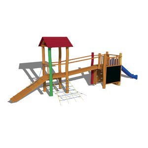 Spielplatzgerät für Spielplätze / Holz / Edelstahl / modular