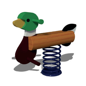 Holz-Wippgerät / Edelstahl / Tiere / 1 Person