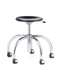 Hocker / Bauhaus Design / aus Buche / Metall / Contract