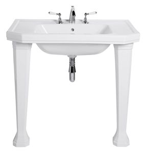 Freistehend-Waschbecken / ander Form / aus Porzellan / Art Deco