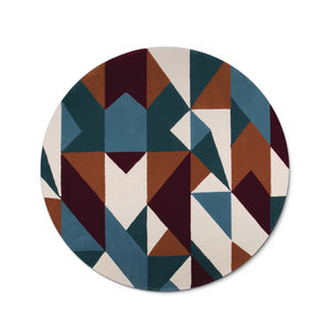 moderner Teppich / mit geometrischem Muster / Synthetikfaser / Tencel®