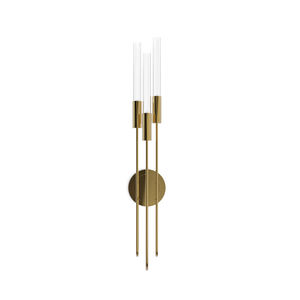 moderne Wandleuchte / Wohnzimmer / Messing mit Goldauflage / aus Kristall
